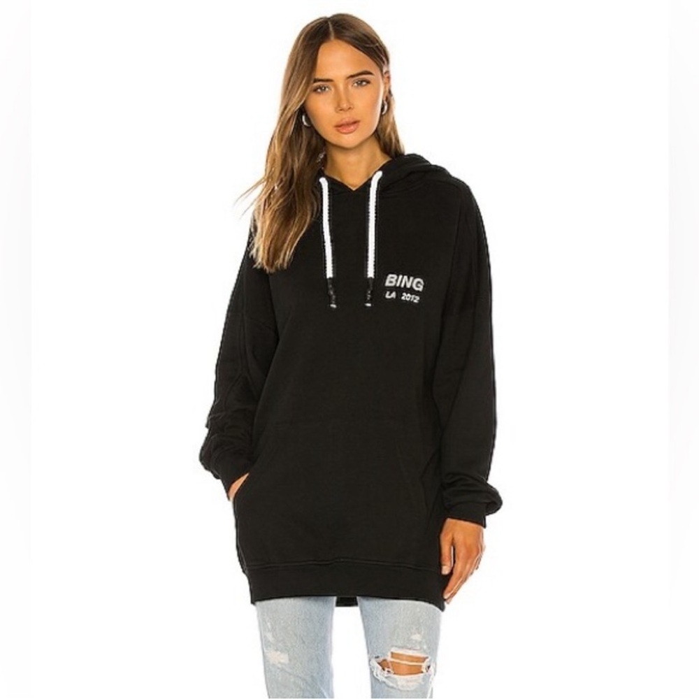 Anine Bing Black Logo Lottie Hoodie XS/S - Picture 4 of 12